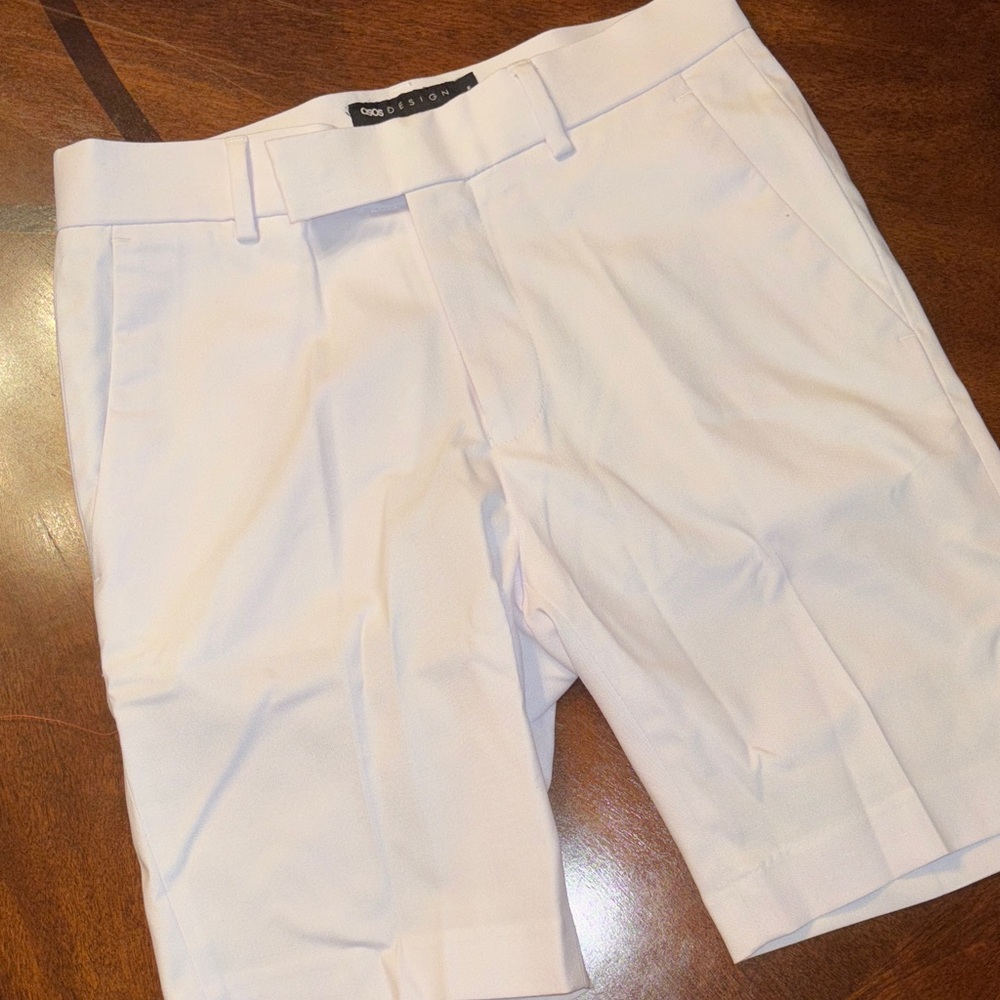 ASOS Men's Cream Flat Front Shorts BRAND NEW